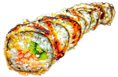 Тёплые роллы Темпура с лососем и тунцом Заказать Тёплые роллы Темпура с лососем и тунцом