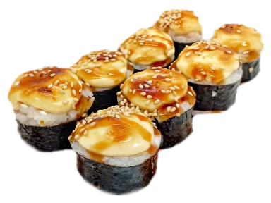 Тёплые роллы Запеченный футомаки с лососем Заказать Тёплые роллы Запеченный футомаки с лососем
