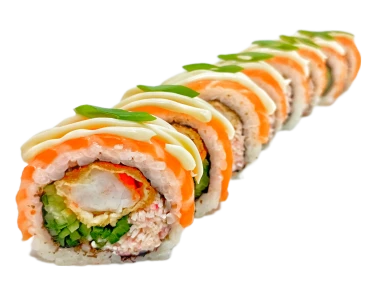 Смачні роли у Харкові Лакшері рол з лососем та креветкою темпура Замовити Смачні роли у Харкові Лакшері рол з лососем та креветкою темпура