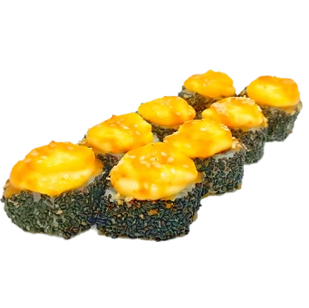 Тёплые роллы Запечённый урамаки с угрём Заказать Тёплые роллы Запечённый урамаки с угрём