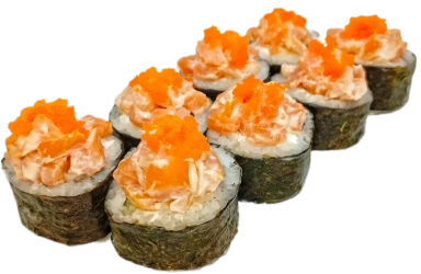 Замовити Смачні роли у Харкові Футомакі з копченим лососем спайсі