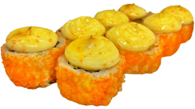 Тёплые роллы Запечённая Калифорния с тигровой креветкой Заказать Тёплые роллы Запечённая Калифорния с тигровой креветкой
