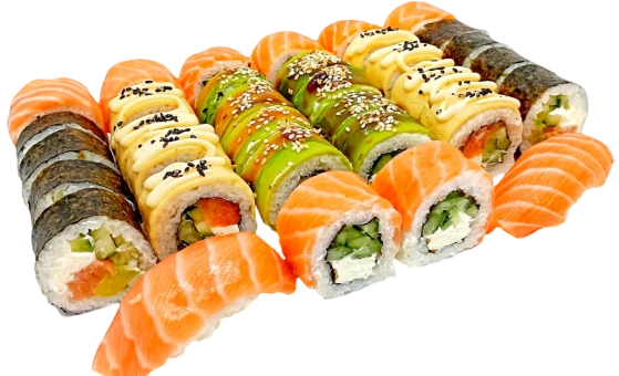 Доставка суші Харків Сет Лососевий бум Замовити Доставка суші Харків Сет Лососевий бум
