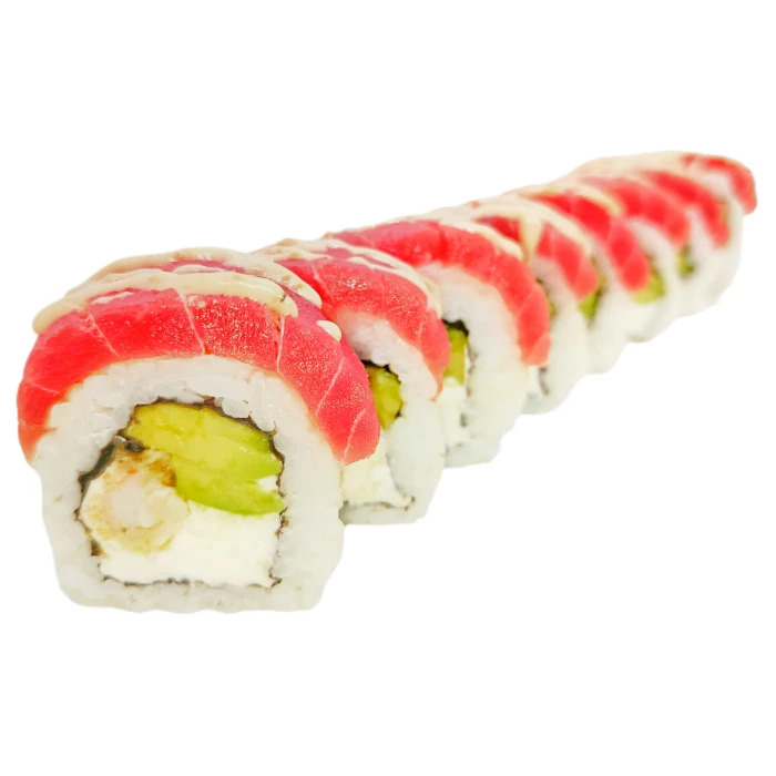 Доставка ролів у Харкові Лакшері рол з тунцем та креветкою темпура Замовити Доставка ролів у Харкові Лакшері рол з тунцем та креветкою темпура з доставкою