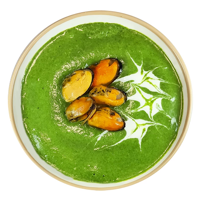 Заказать Супы Крем-суп шпинатный с мидиями с доставкой